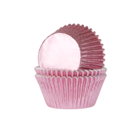 Cupcake Cups HoM MINI Foil Baby Pink 33x20mm. 36pcs.