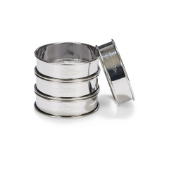 Patisse Flan/Cake rings stainless steel Ø8cm Set/4