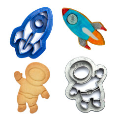 Biscuit Cutter Astronaut and Rocket