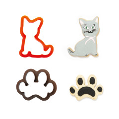Biscuit Cutter Cat and Paw