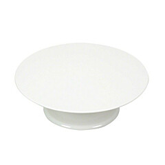 Cake Plate Melamine Turnable White Ø32x10cm