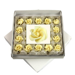 Chocolate Roses White, 20 pieces 4cm