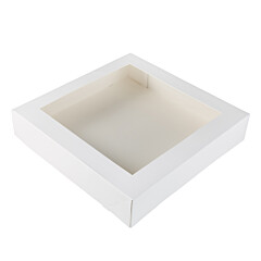 Cake box with window 30x30x6cm. White 50pcs