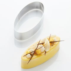 Martellato Cake Ring Stainless Steel Oval 94x209x40mm