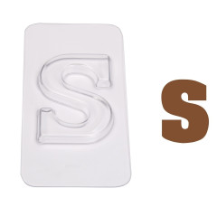 Chocolate block letter mould 100 gr. Letter S