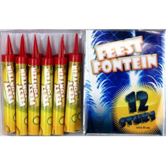 Fireworks Party fountain with base Silver 35 sec. 12 pcs.