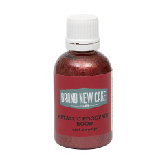 BrandNewCake Metallic Food Paint Red with Brush 60g
