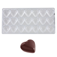 Bonbon mould Chocolate World Heart (21x) 33x33x11 mm