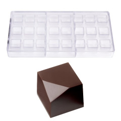 Bonbon mould Chocolate World Cube Forgey (24x) 23x20mm