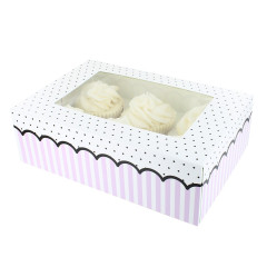 Culpitt Cupcake Box 6/12 Dots (tray window) 20pcs.