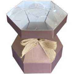 Cupcake Box Bouquet Rose Gold Ø18x19cm