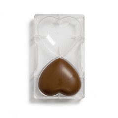 Chocolate Hollow Form Heart (2x) 91,5x101mm