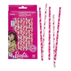 Drinking Straws Paper Barbie 80pcs.