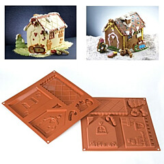 Silikomart Chocolate Mould Set Cookie House 180x115 h160mm set/2
