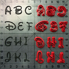 Biscuit cutter Disney Alphabet capital letters 45mm
