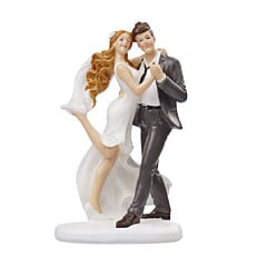 Cake topper Bridal Couple Dancing Polystone 13cm