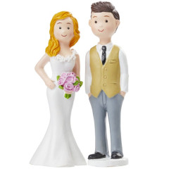 Cake topper Bridal Couple Hands in Bags Polystone 8.5cm