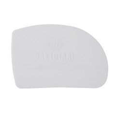 Baktotaal Dough Scraper Plastic Asymmetric White 12x8,6cm