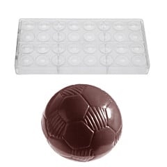 Bonbon mould Chocolate World Football (32x) Ø26mm