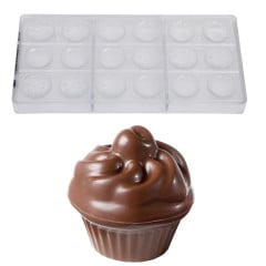 Bonbon mould Chocolate World Cupcake (9) 32x18mm