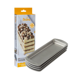 Rectangular Bakvorm Layer Cake 25.5x10.5x2(h)cm 4pcs.