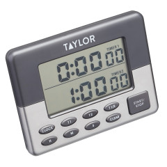 Kitchen Craft Double Digital Timer stainless steel