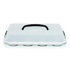 Patisse Muffin pan 12 compartments with carrier lid 35cm