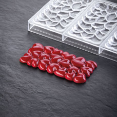 Pavoni Chocolate Mould Tablet Eros Heart (3x) 154x77mm