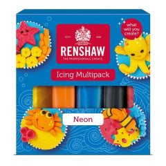 Renshaw Rolfondant Multipack Neon Colours 5x100g