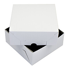 Cake box Gooseneck 20x20x9cm. White 100pcs