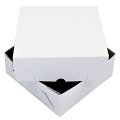 Cake box Gooseneck 25x25x9cm. White 100pcs