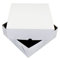 Cake box Gooseneck 30x30x9cm. White 50pcs