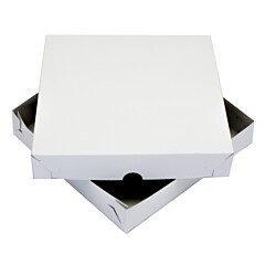 Cake Box Gooseneck Low Model 25x25x4.5cm. White 100pcs