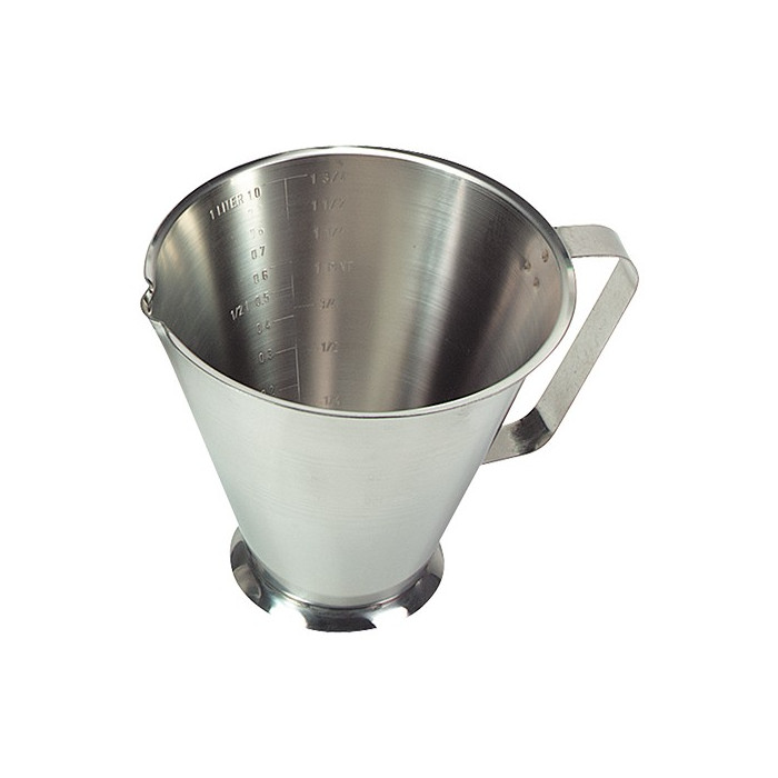 Measuring cup stainless steel, 1 litre