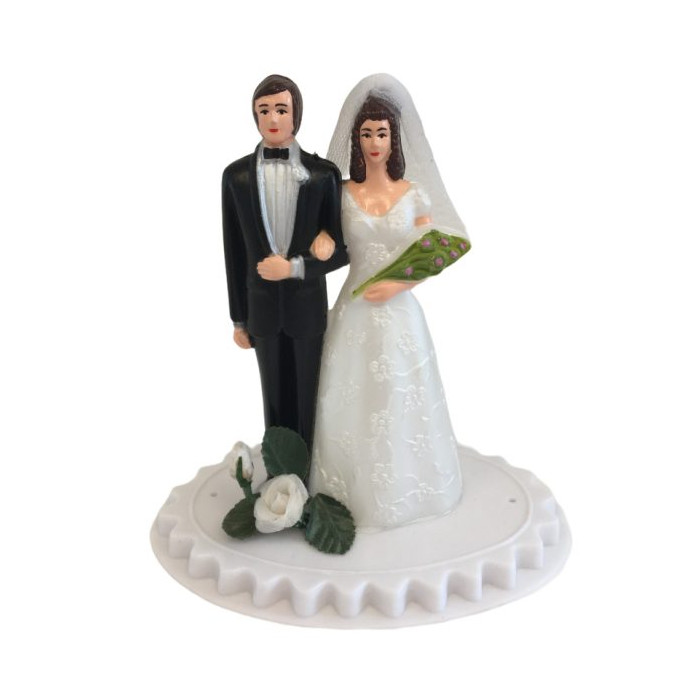 Cake topper Bridal Couple Plastic 13cm