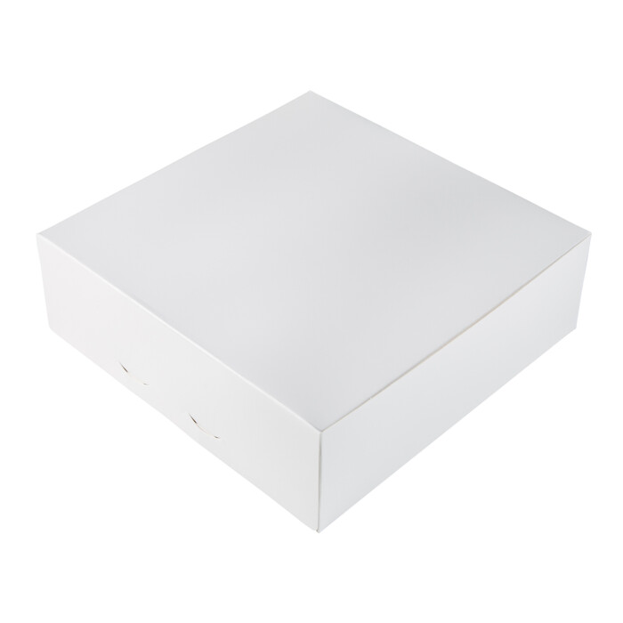 Cake box 25x25x8cm. White 3pcs