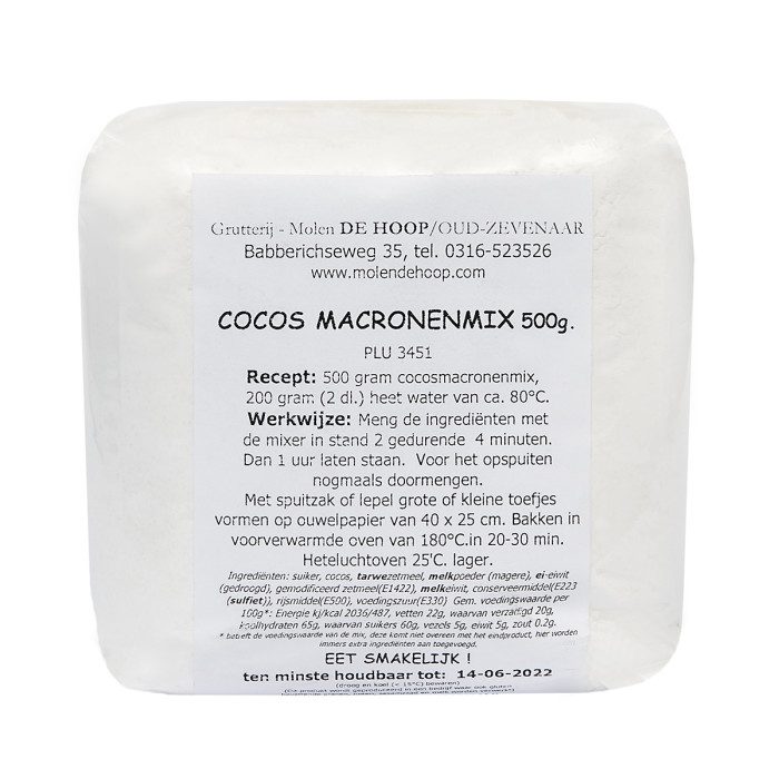 Molen de Hoop Coconut macaroon mix 500gr