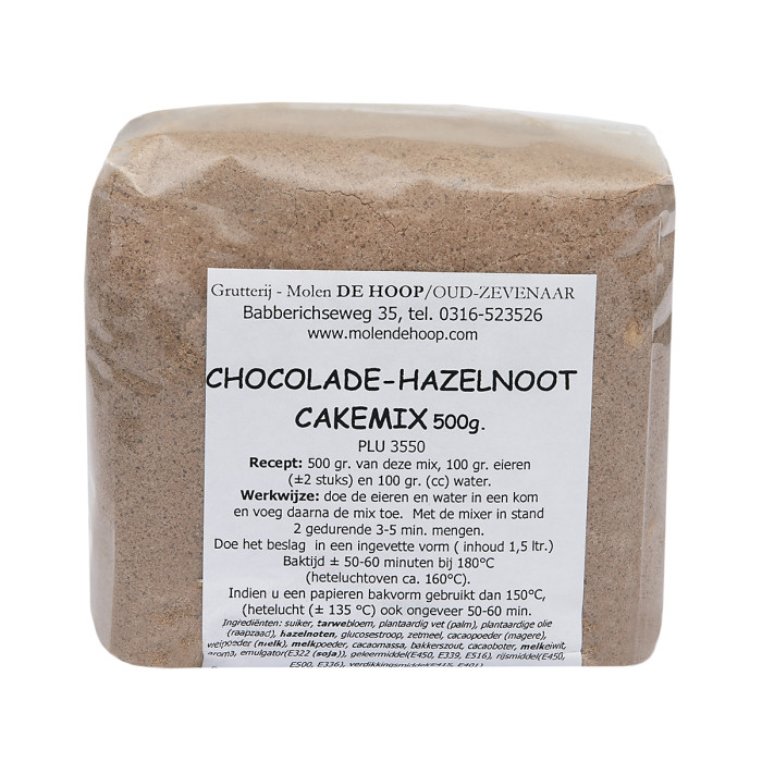Molen de Hoop Chocolate Hazelnut cake mix 500 gr
