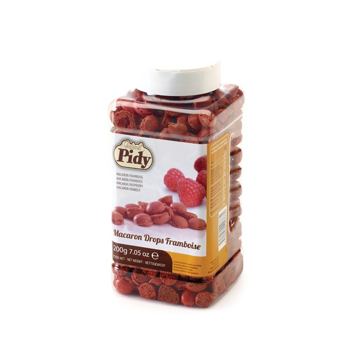 Pidy Mini Macarons Raspberry 200 grams
