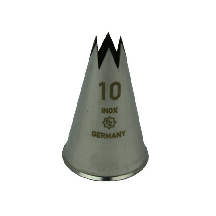 Nozzle serrated 6 Teeth stainless steel, 10mm