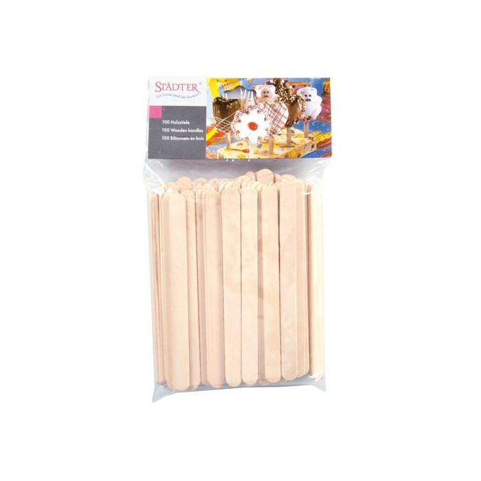 Städter Lollipop/ice sticks flat wood 100 pieces 11cm