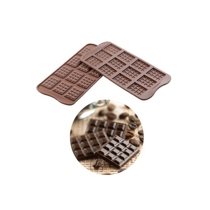 Silikomart Chocolate Mould Tablets (12x) 3.8x2.8 cm