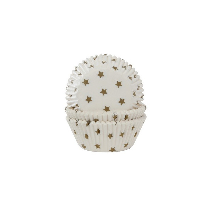 Cupcake Cups HoM Stars gold 50x33 mm 50 pieces