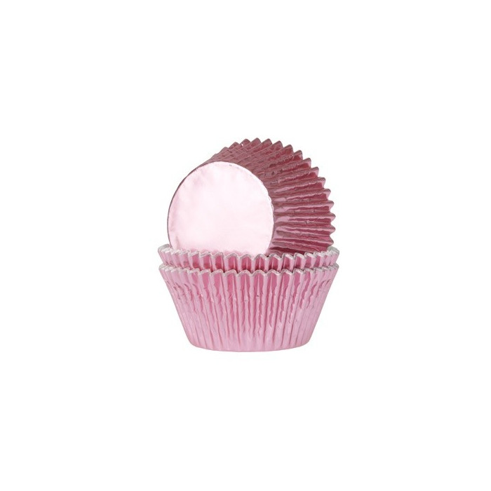 Cupcake Cups HoM Foil Baby Pink 51x38mm. 24pcs.