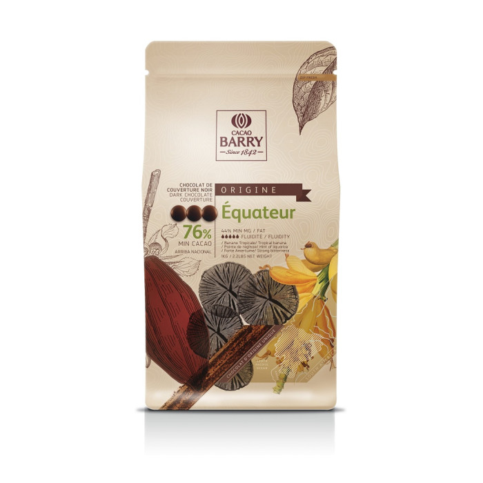 Callebaut Chocolate Callets Pure Équateur (76%) 1kg