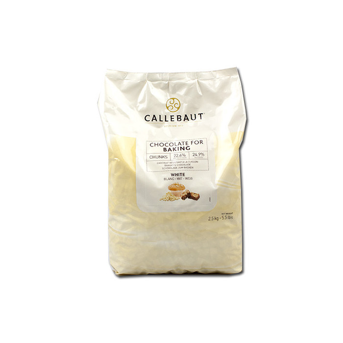Callebaut Bake-proof Chocolate Chunks White 2.5 kg.