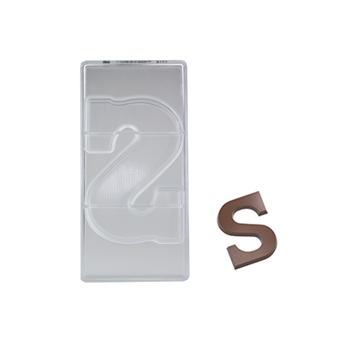 Chocolate block letter mould Chocolate World 200 gr. Letter S