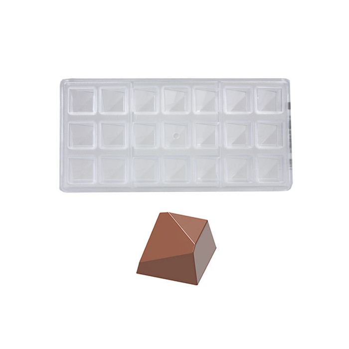 Bonbon mould Chocolate World Diagonal (21x) 28x28x17.5 mm