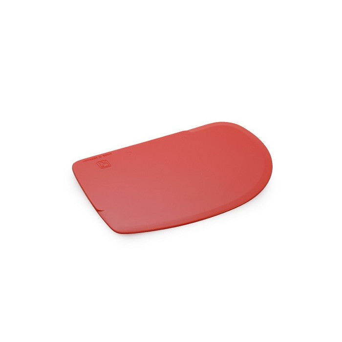 Dough Scraper Plastic Asymmetric Red 12x8.6cm