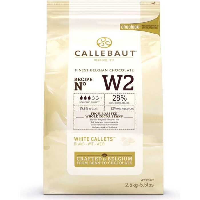 Callebaut Chocolate Callets White (W2) 2.5 kg